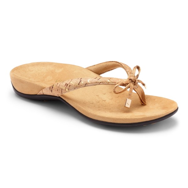 Vionic Sandals Ireland - Bella Toe Post Sandal Gold - Womens Shoes Ireland | NDPMA-9580